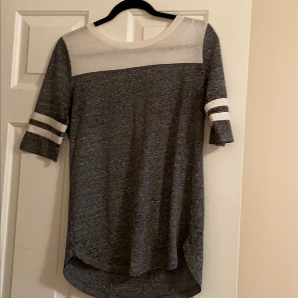 Grey varsity style top